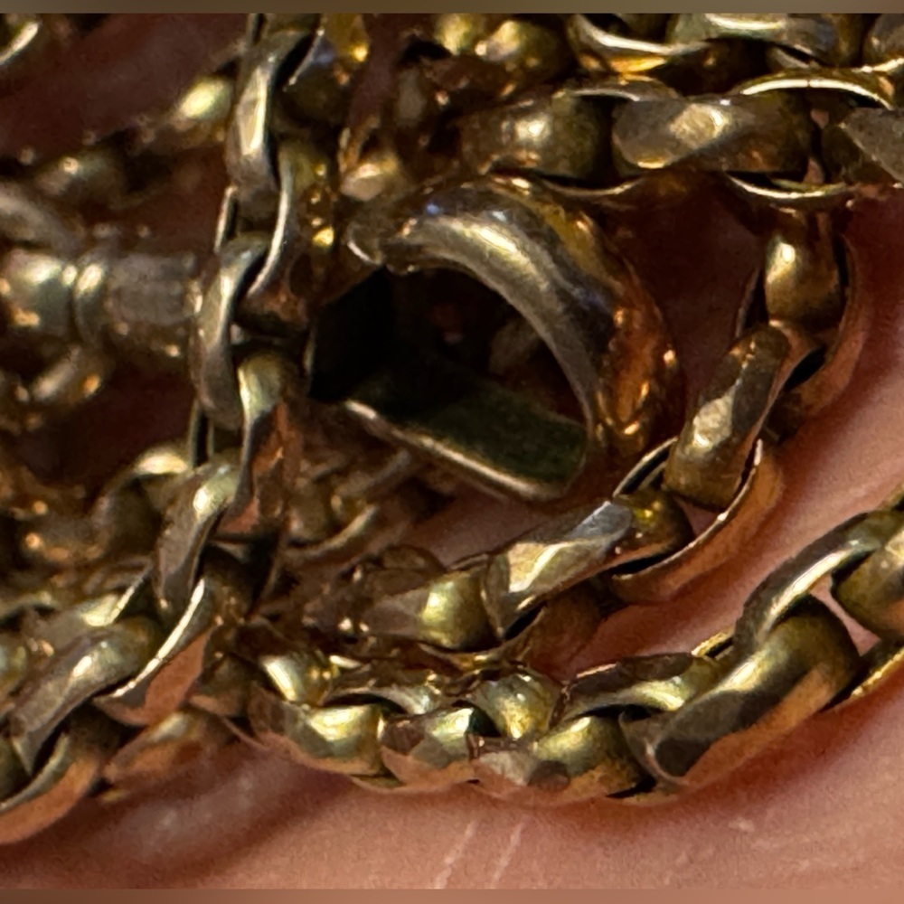 Antique 9ct Yellow Gold Muff Chain Watch Chain Necklace - Picture 3 of 9